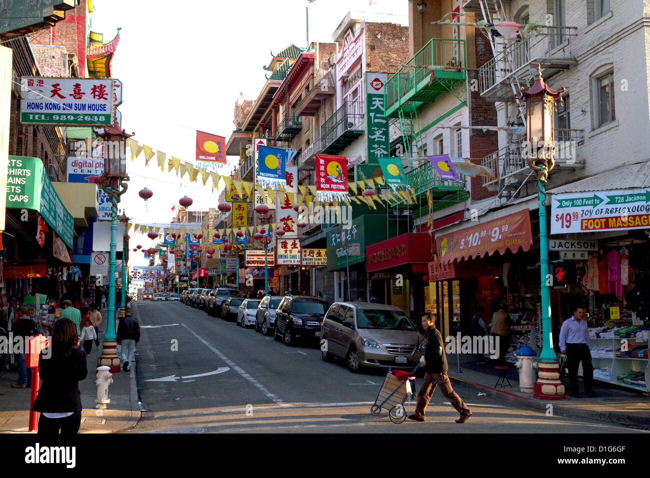 Chinatown de San Francisco, Californie, USA. Banque D'Images