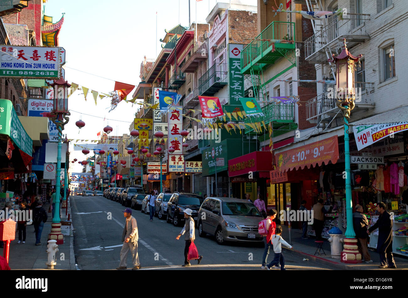 Chinatown de San Francisco, Californie, USA. Banque D'Images