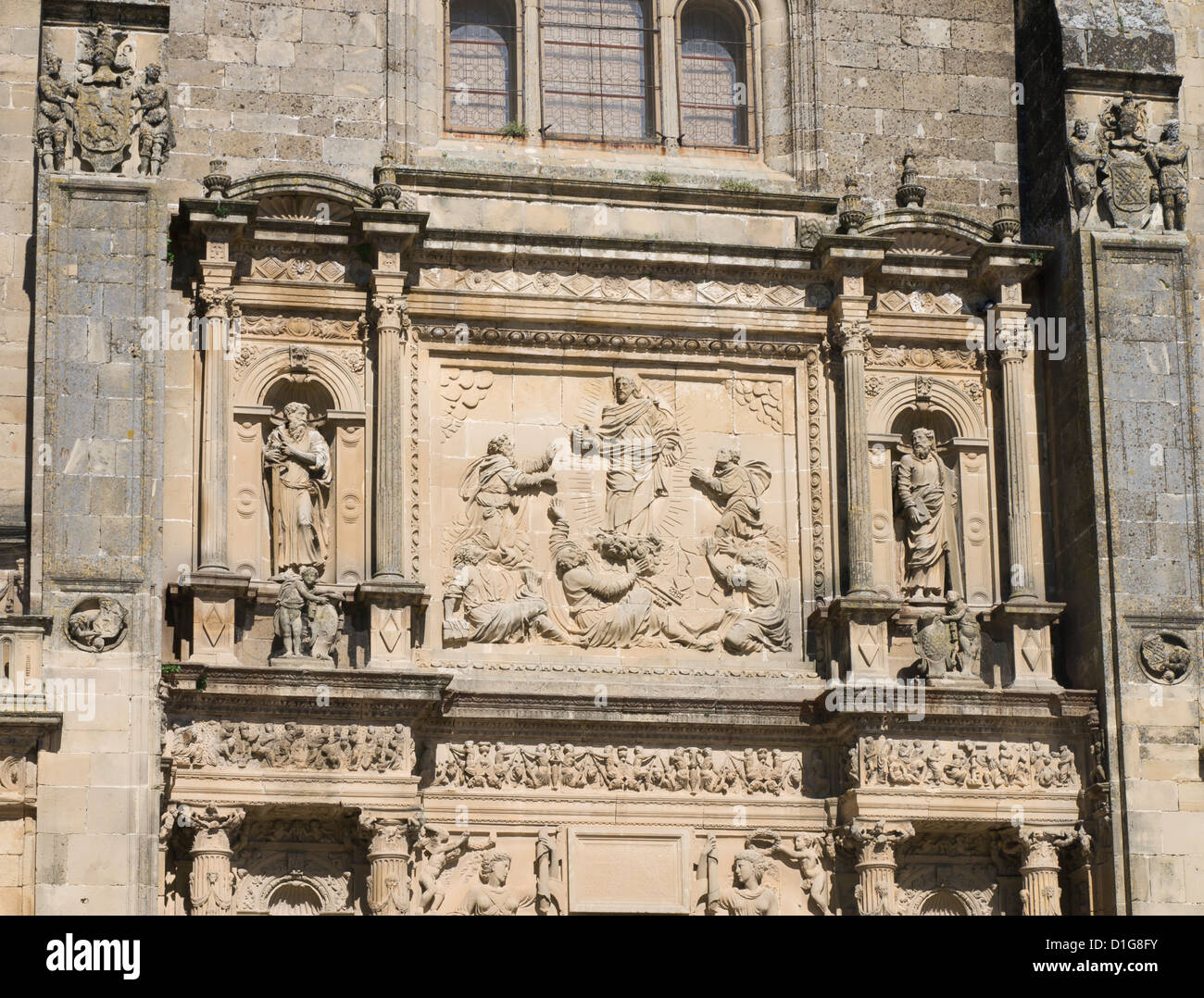 Ubeda en Andalousie Espagne, Unesco world heritage site, palais de la renaissance et les églises, Capilla del Salvador, façade de la chapelle Saint Sauveur Banque D'Images