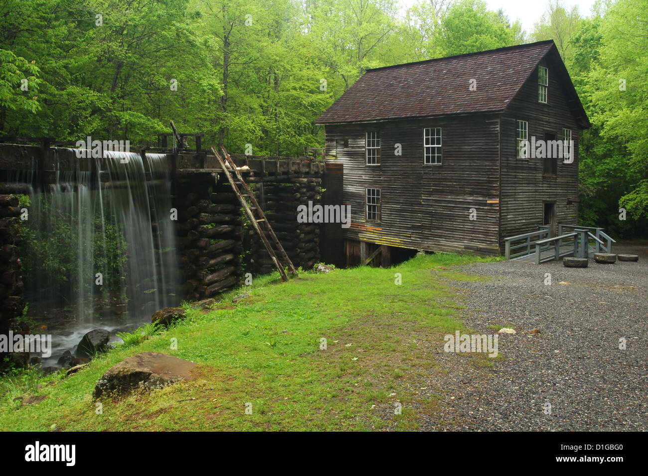 Mingus Mill. Great Smoky Mountains National Park. Cherokee, en Caroline du Nord, aux États-Unis. Banque D'Images