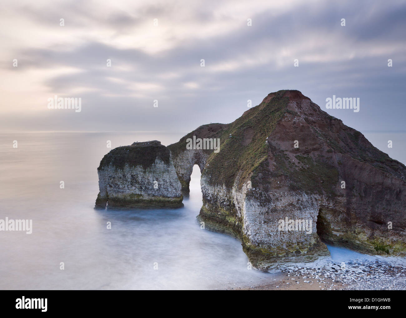 Passage de la mer à Flamborough Head, East Yorkshire, Yorkshire, Angleterre, Royaume-Uni, Europe Banque D'Images