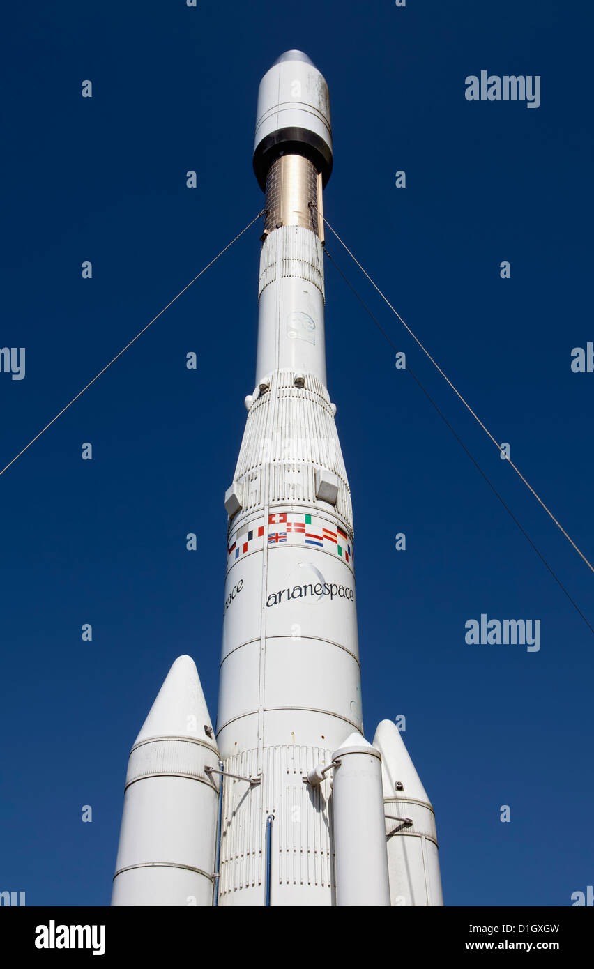 Modèle de l'Ariane 4, l'Agence spatiale européenne, ESA, années 90, Euro Space Center, Transinne, Belgique, Europe Banque D'Images