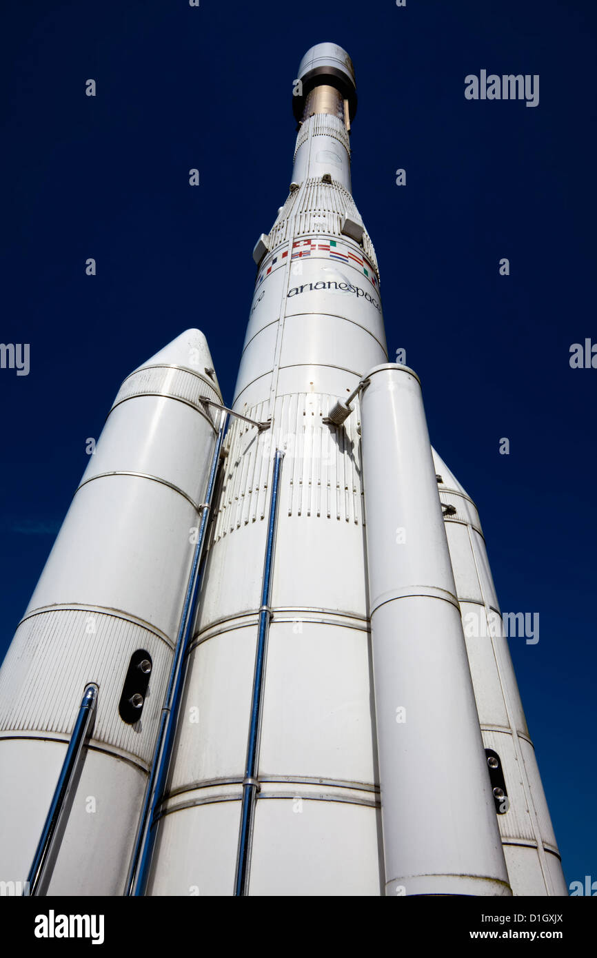 Modèle de l'Ariane 4, l'Agence spatiale européenne, ESA, années 90 , Euro Space Center, Transinne, Belgique, Europe Banque D'Images