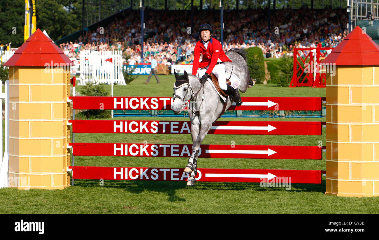 31.07.2011 Kent Farrington sur Uceko au Royal Show International Longines Galvin James Crédit Banque D'Images