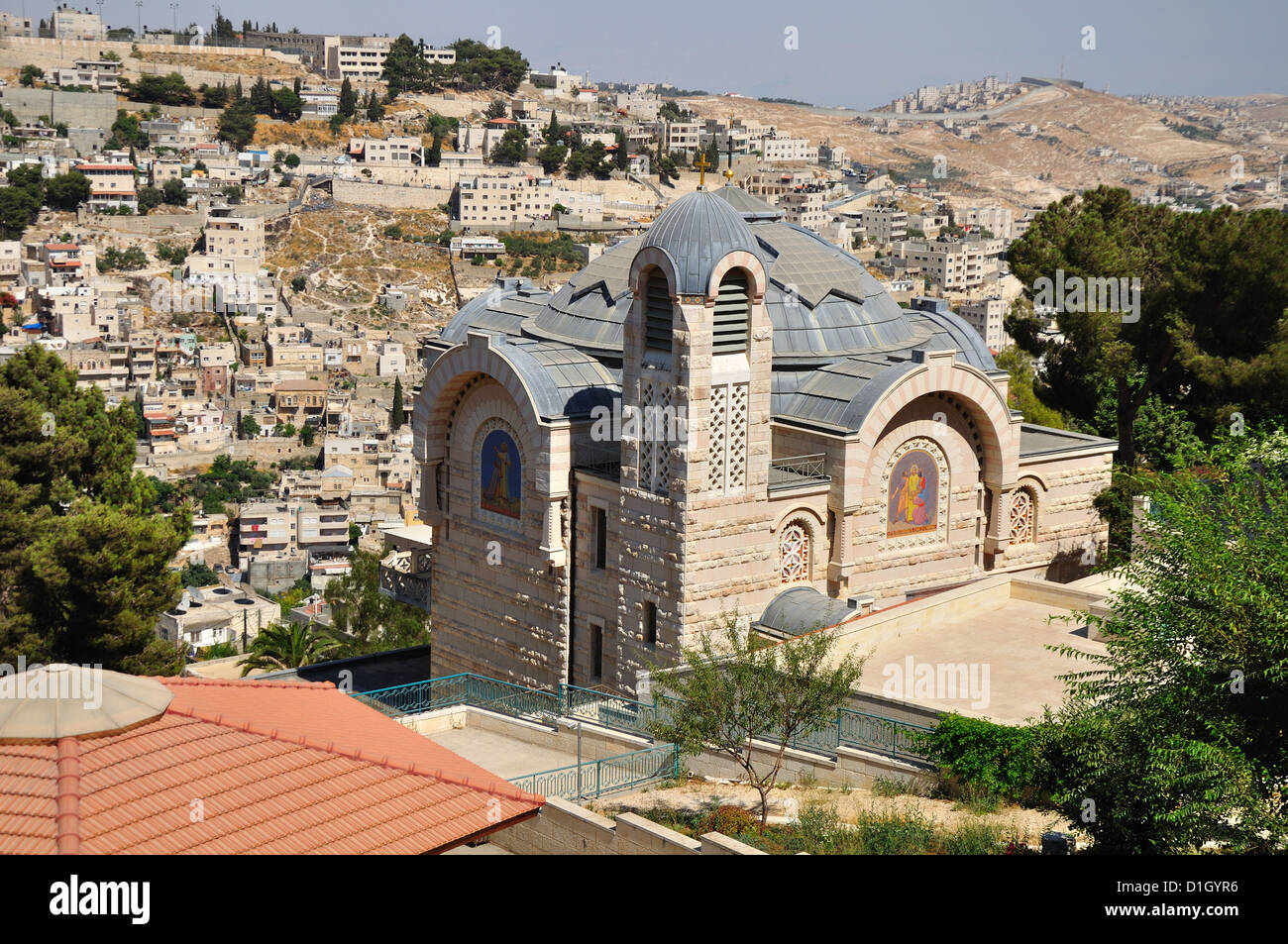 Eglise de Saint Pierre à Gallicantu. Jérusalem. Israël. Banque D'Images