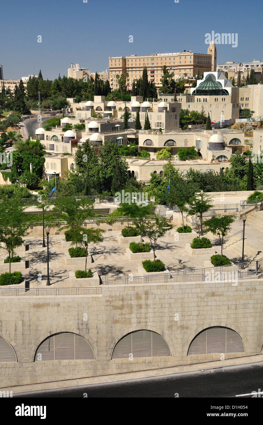 Vue de paysage à partir de la vieille ville de Jérusalem mur. Banque D'Images
