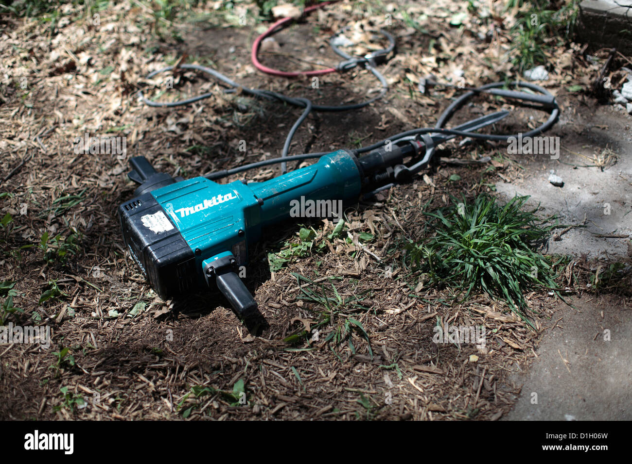 Makita electric jackhammer. Banque D'Images