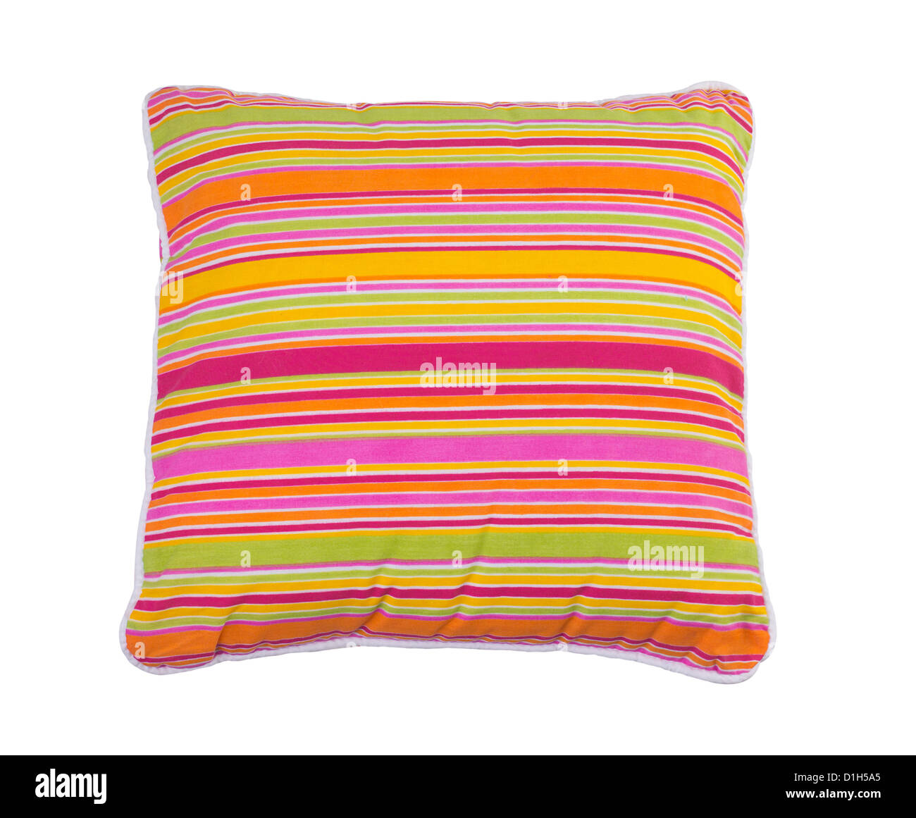 L'oreiller rayures colorées accessoire de salon Banque D'Images