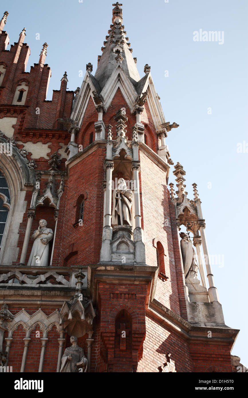 Spire décoratif de l'église St Joseph, Cracovie, Pologne Banque D'Images