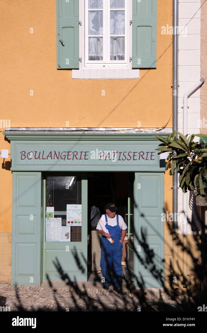 Boulangerie dans le village de Villars en Provence Banque D'Images
