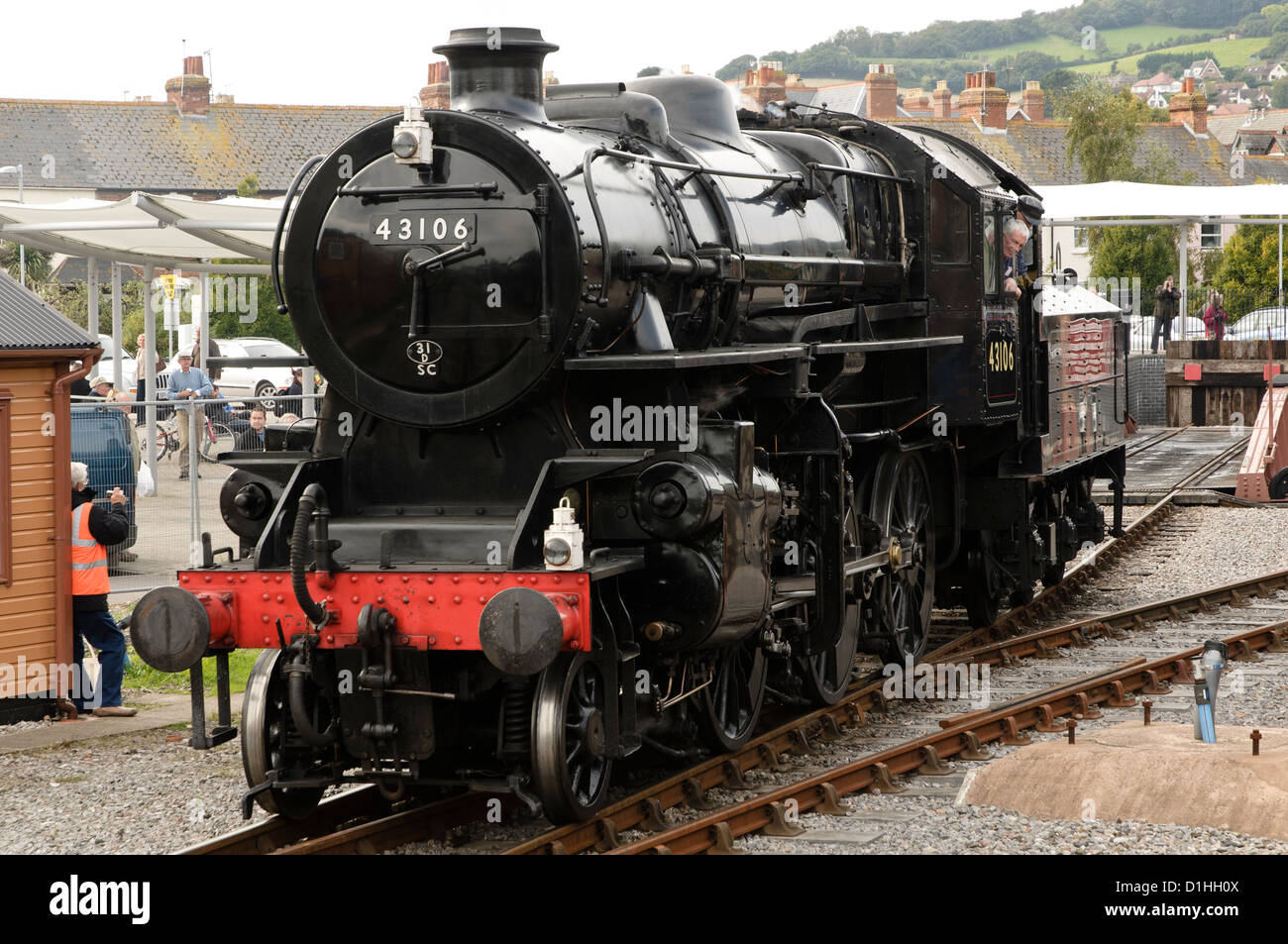 Ivatt nombre classe 4 43106 Locomotive à vapeur sur la West Somerset Railway en 2012 Banque D'Images