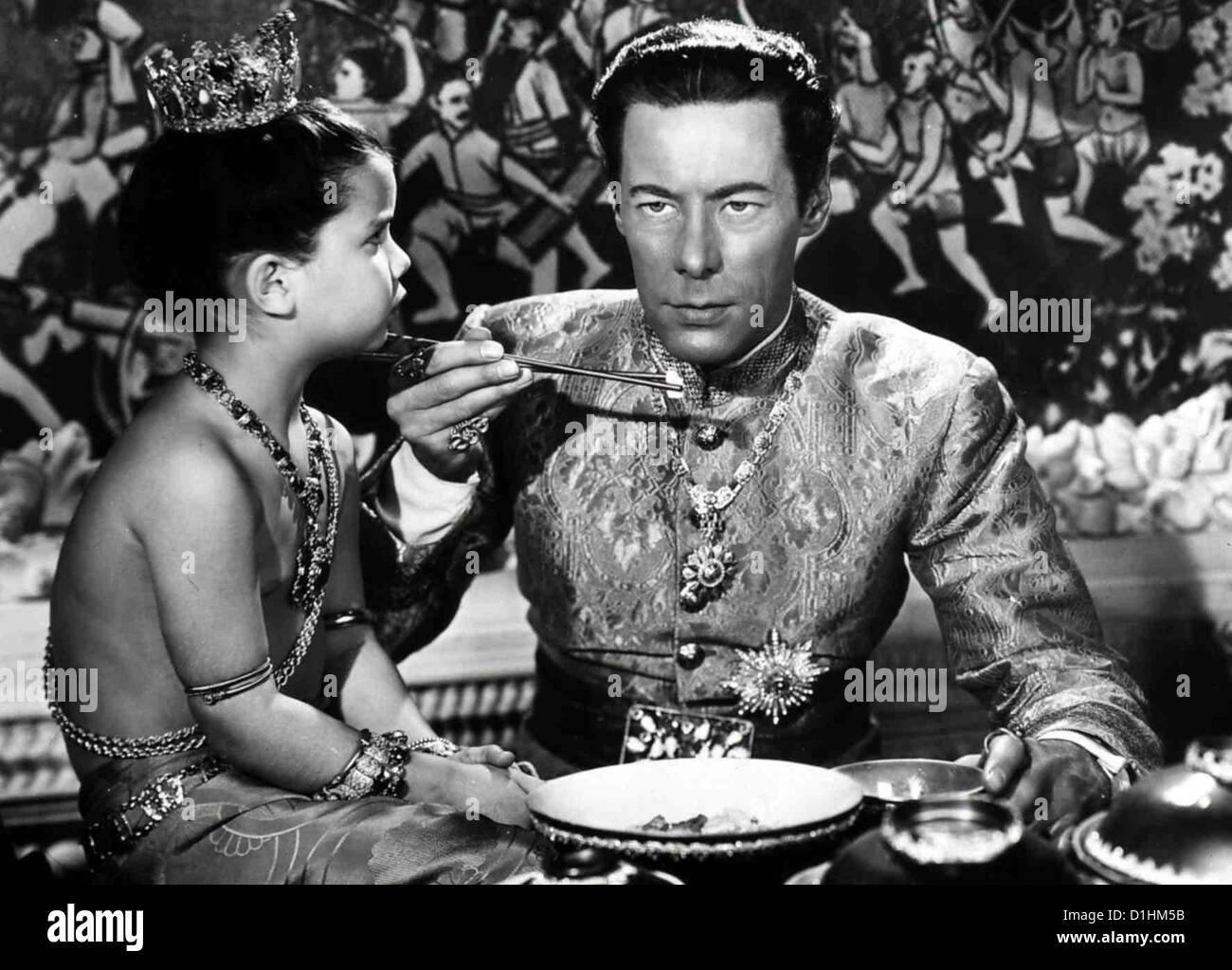 Anna und der Koenig Von Siam Anna et le Roi de Siam Koenig von Siam (Rex Harrison,r) *** légende locale *** 1946 -- Banque D'Images