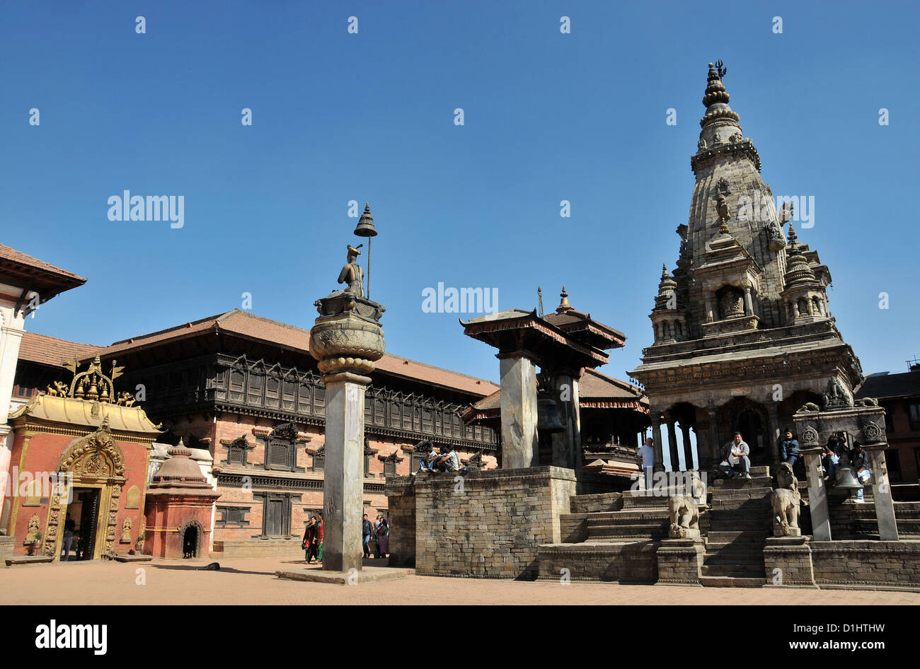 Durbar Square Bhaktapur, Népal Banque D'Images