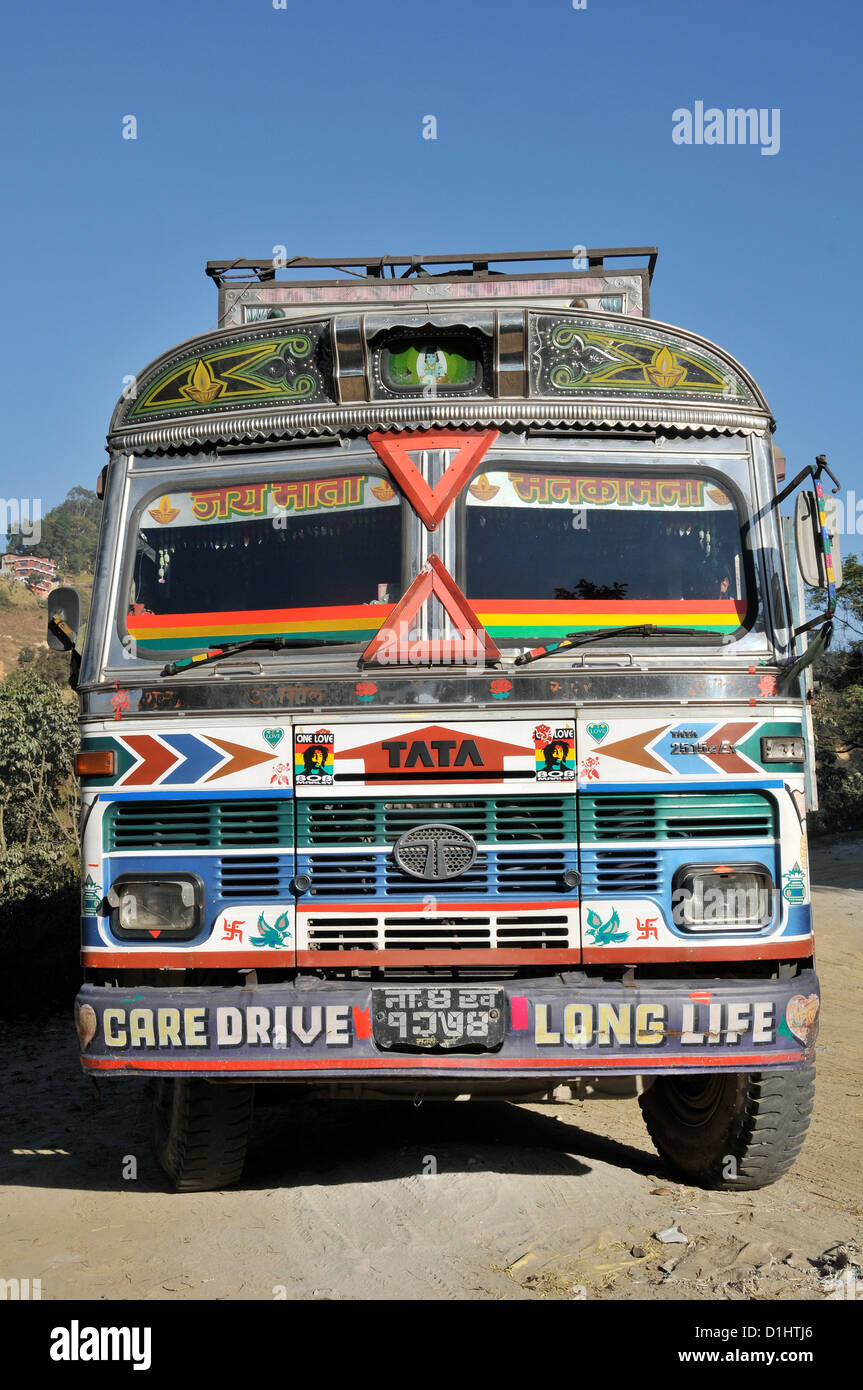 Camion Tata Népal Banque D'Images