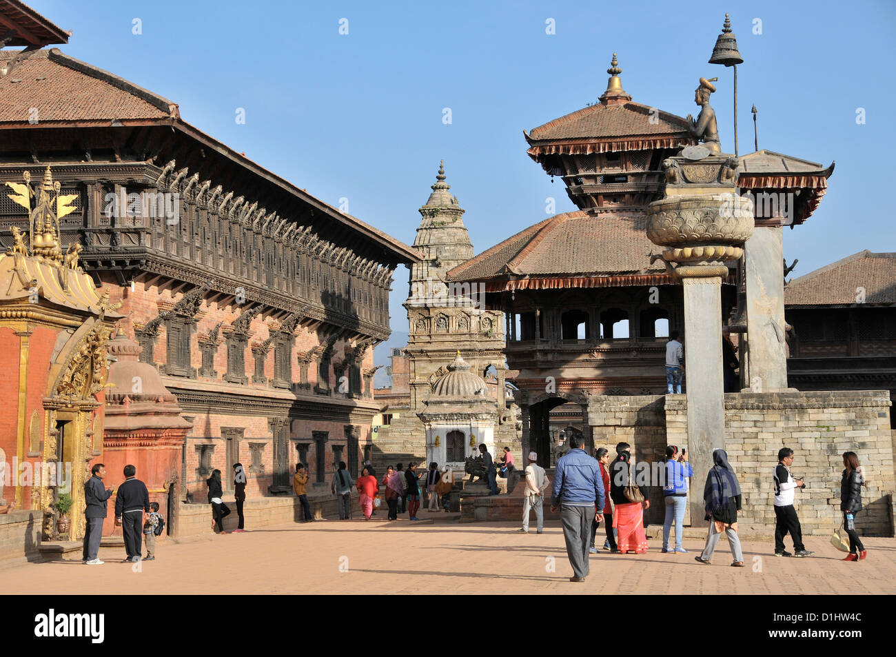 Durbar Square Bhaktapur, Népal Banque D'Images