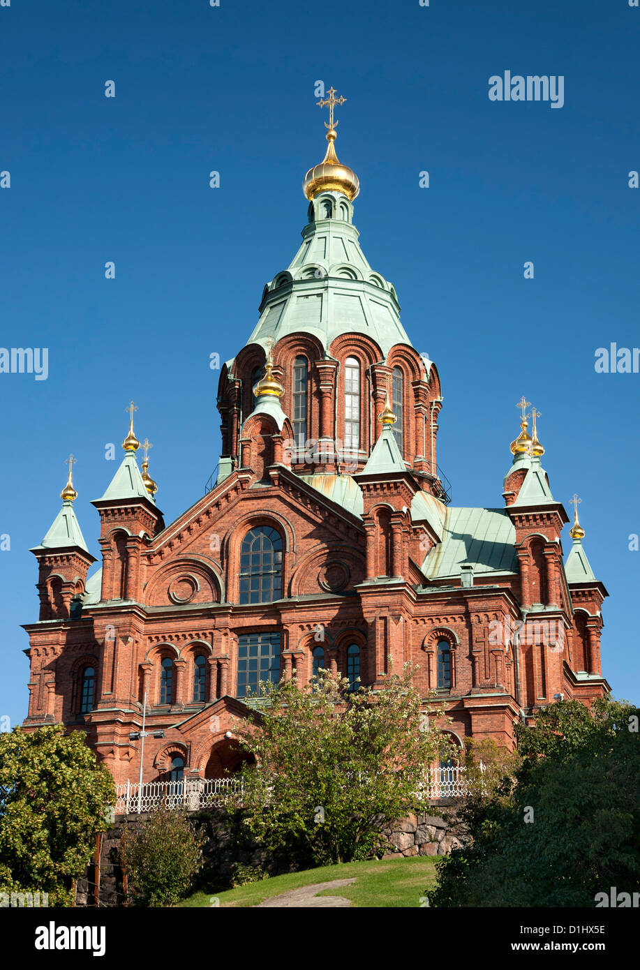 La cathédrale Uspenski à Helsinki, la capitale de la Finlande. Banque D'Images
