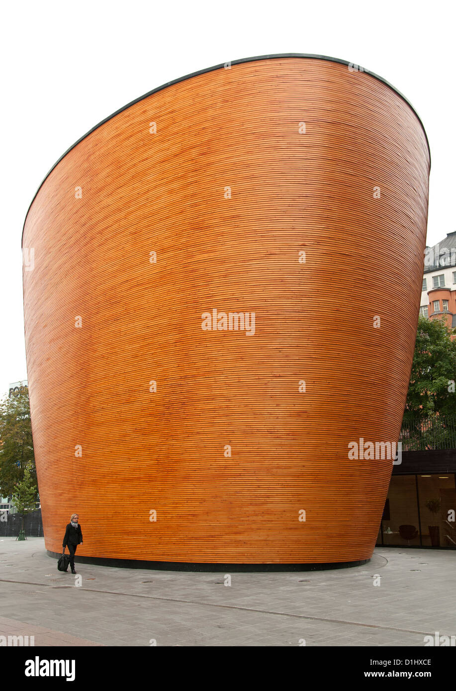 Chapelle Kamppi de silence à Helsinki, la capitale de la Finlande. Banque D'Images