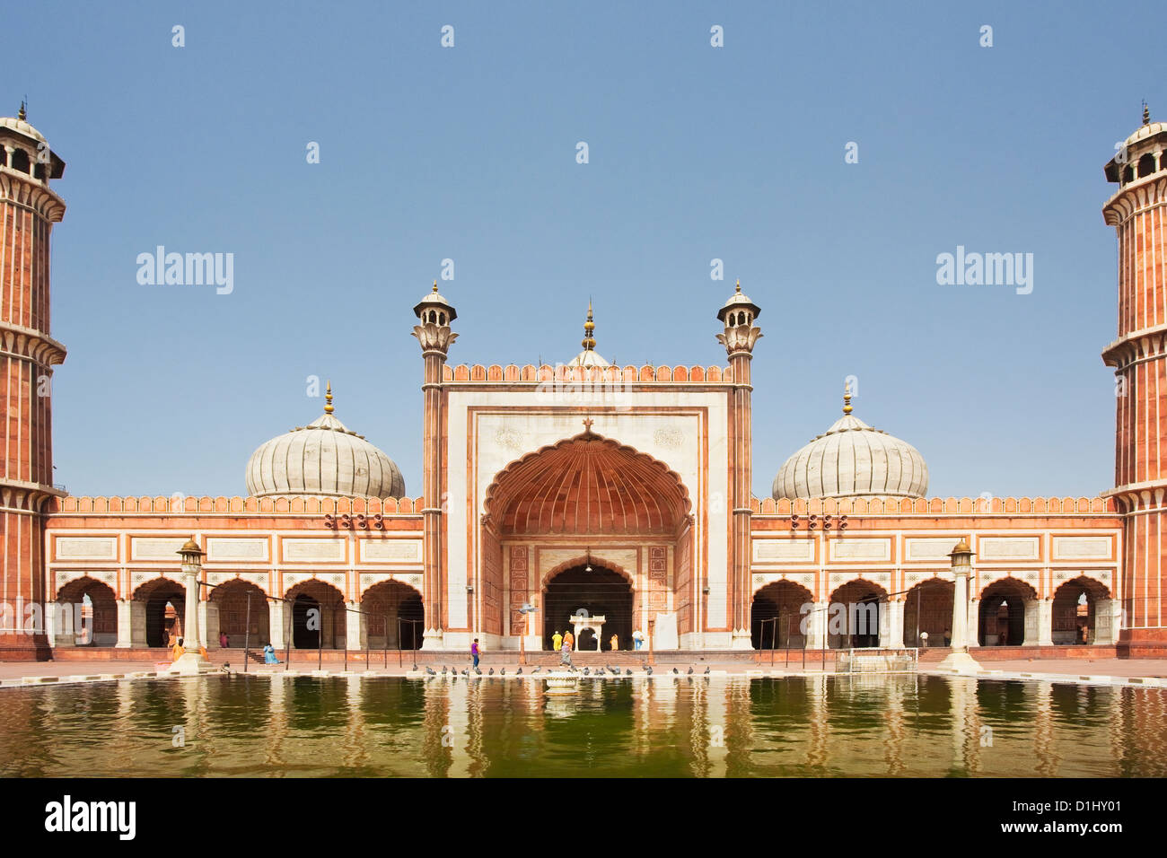 La mosquée Jama Masjid, Delhi, Inde Banque D'Images