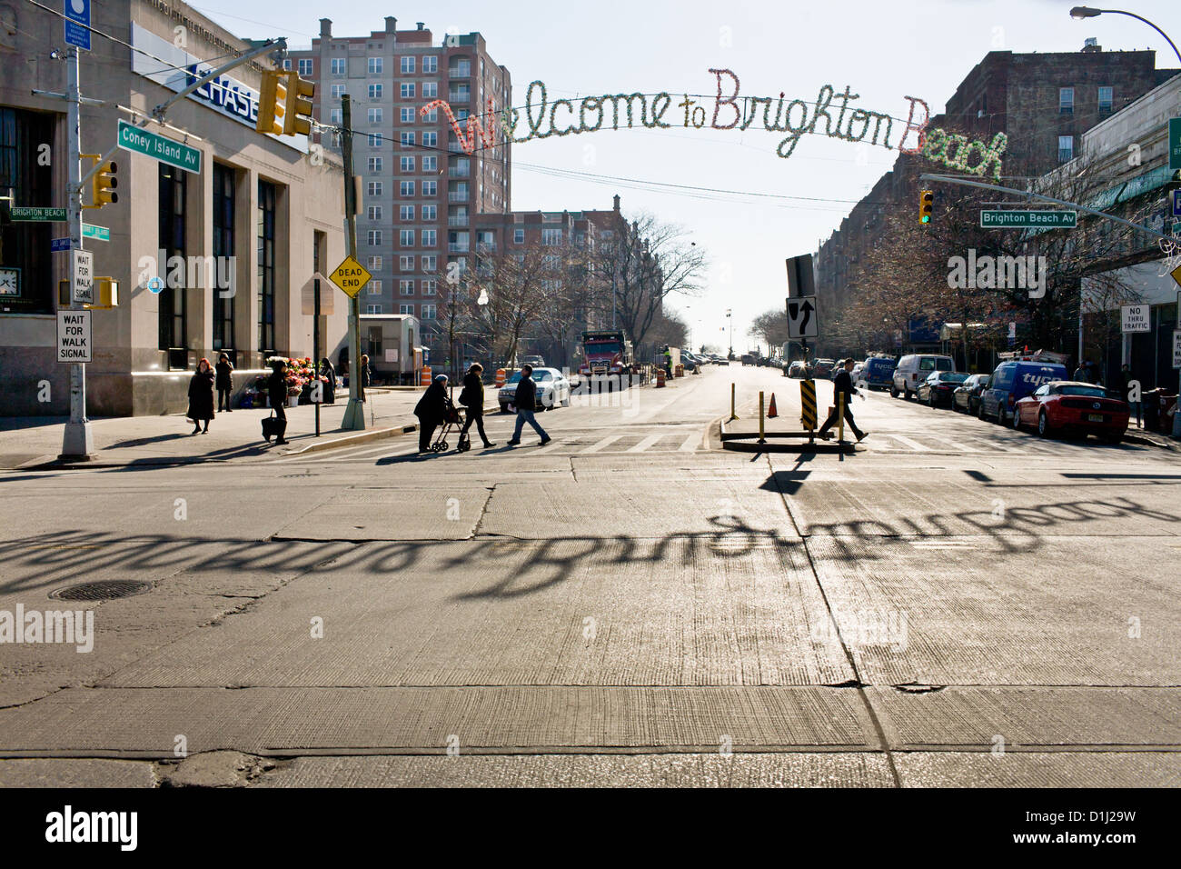 Brighton Beach aka 'Little Odessa', Brooklyn, New York Banque D'Images