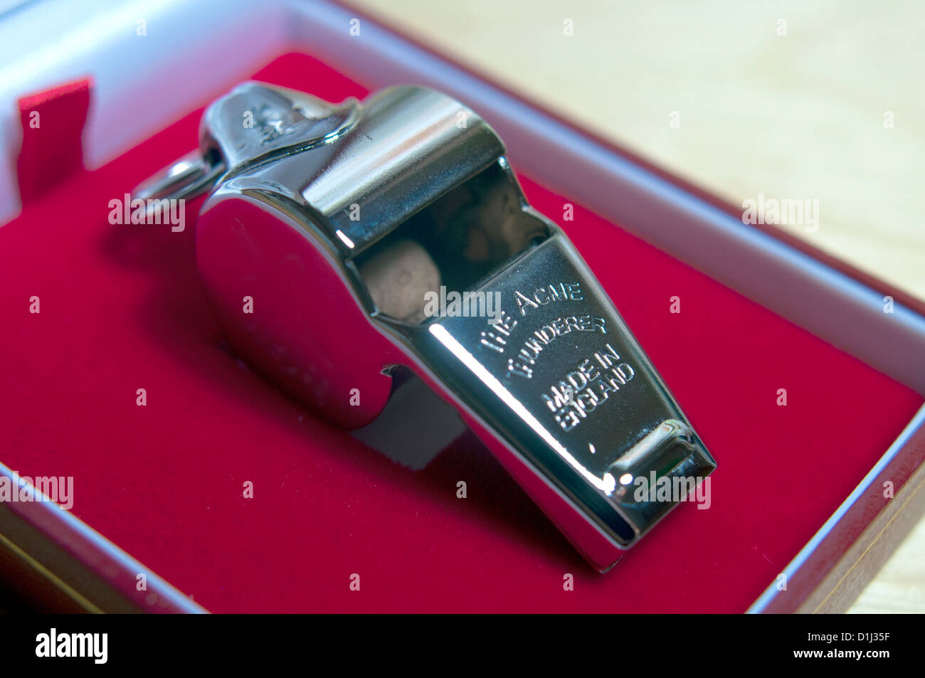 Sifflet Vintage Acme Thunderer – Métal, Pour Police Ou Arbitre, Fabriqué En Angleterre, Avec Cordon D'origine