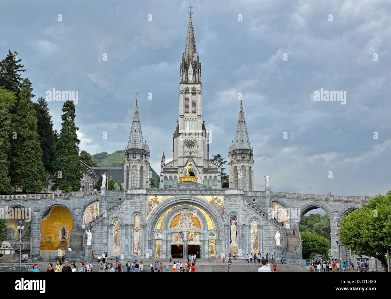Le sanctuaire de Notre Dame de Lourdes Banque D'Images