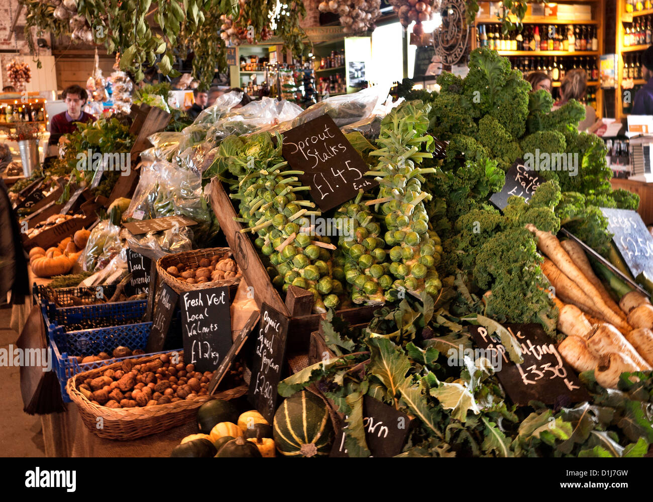 Le marché des producteurs de marchandises Shed Canterbury Kent UK Banque D'Images
