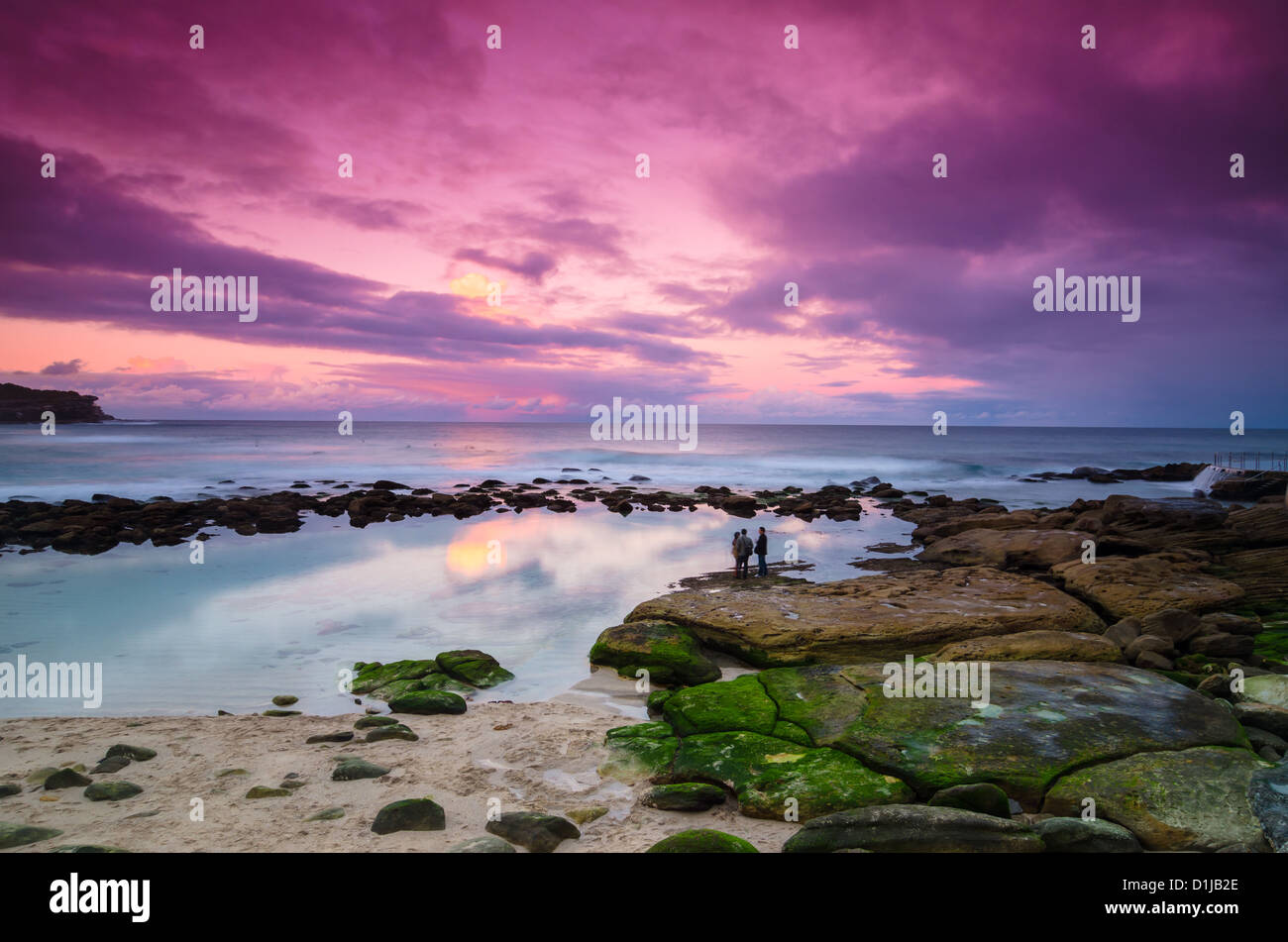 Paysage côtier à Bronte Beach, NSW, Australie Banque D'Images