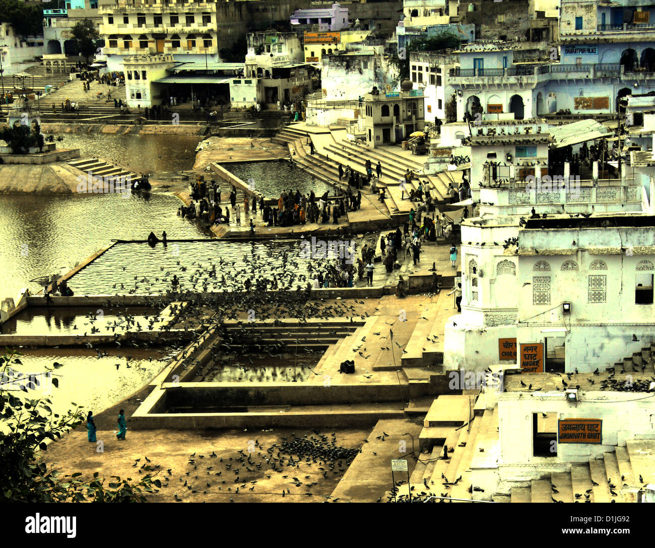 Avant le lac à Pushkar Banque D'Images