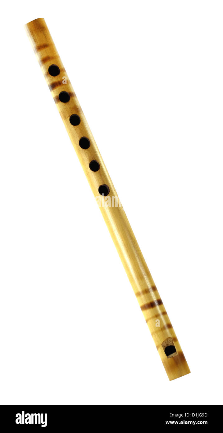 Flûte de bambou du sous-continent indien Banque D'Images