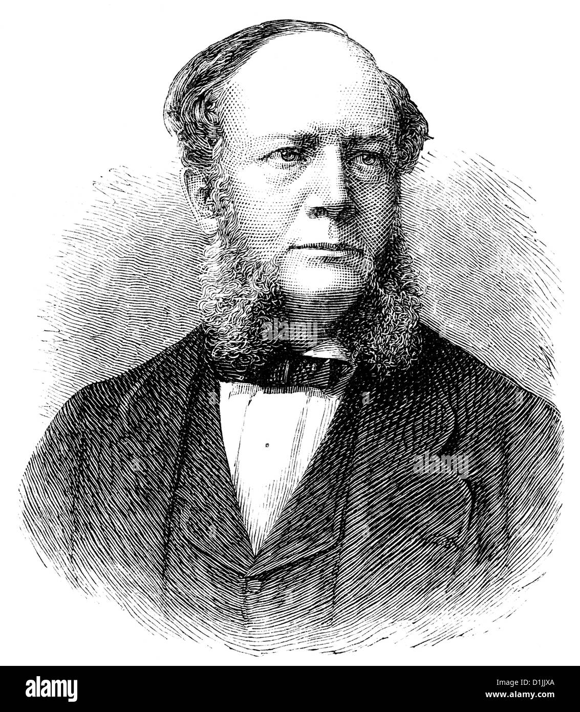 Carl Wilhelm Siemens ou Sir Charles William Siemens, 1823 - 1883, un inventeur, ingénieur, scientifique et industriel, Banque D'Images