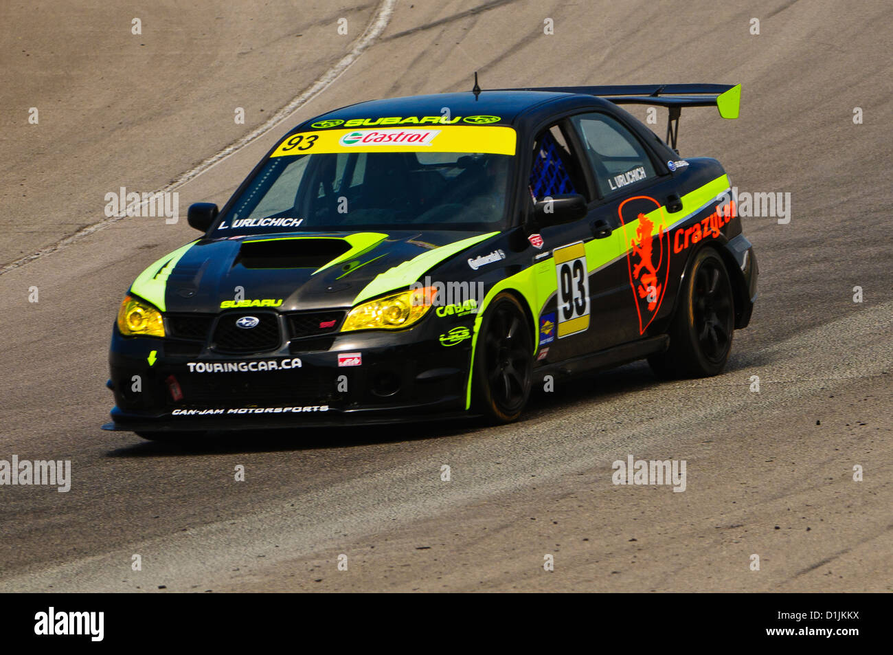 Une Subaru STi fait concurrence à la CTCC Canadian Touring Car Championship au 2011 Mobile-1 Grand Prix Mosport Banque D'Images