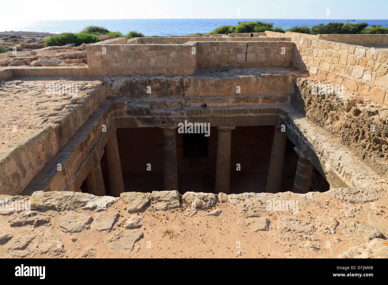 Le Tombeau des rois, Paphos, Chypre Banque D'Images