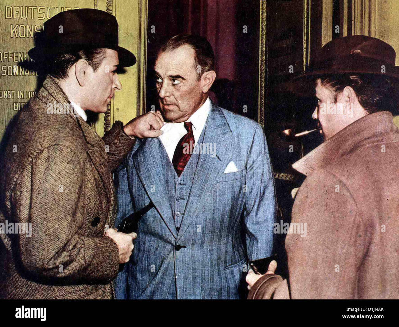 Arrière-plan de Spion Im Orientexpress Danger Joe Barton (George Raft,l), McNamara (Willard Robertson, m) *** légende locale *** Banque D'Images