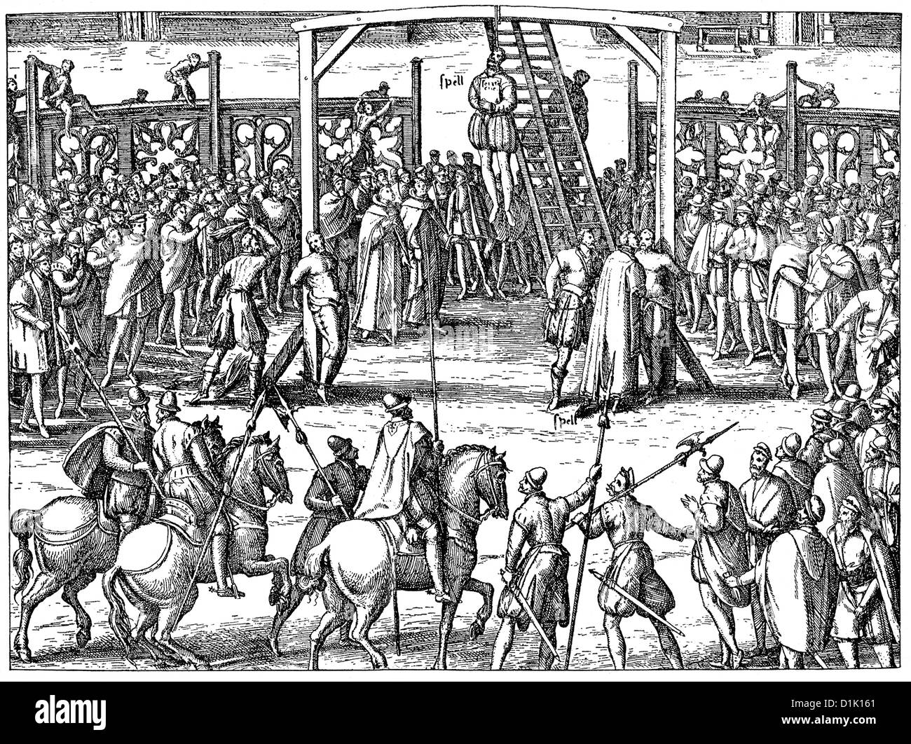 Les exécutions par le conseil de sang, Raad van beroerte, Conseil des troubles sous le duc d'Alva dans les Pays-Bas espagnols, 16e Banque D'Images
