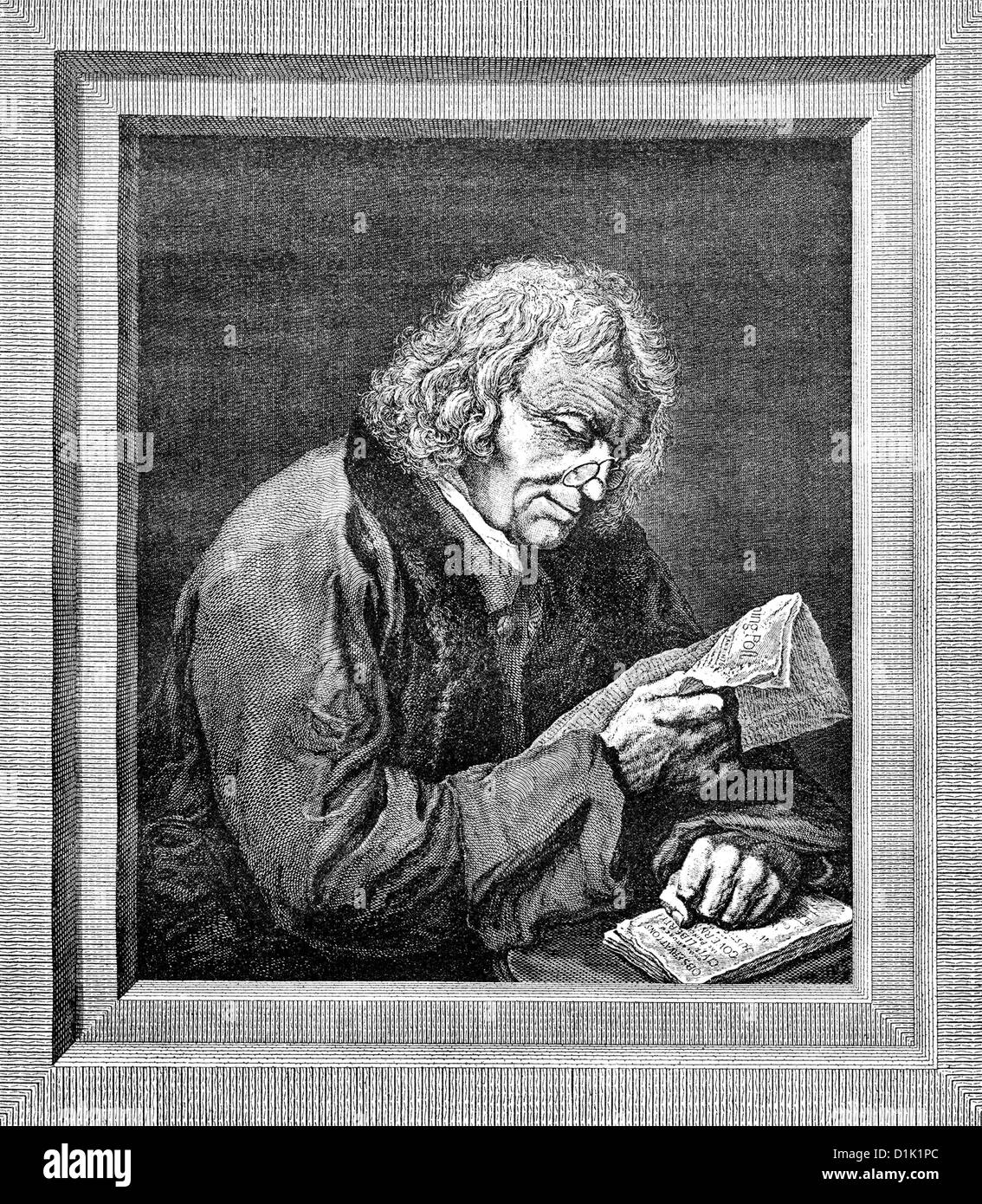 Benjamin Franklin, 1706 - 1790, l'Amérique du Nord un imprimeur, éditeur, écrivain, scientifique, inventeur et homme d'État Banque D'Images