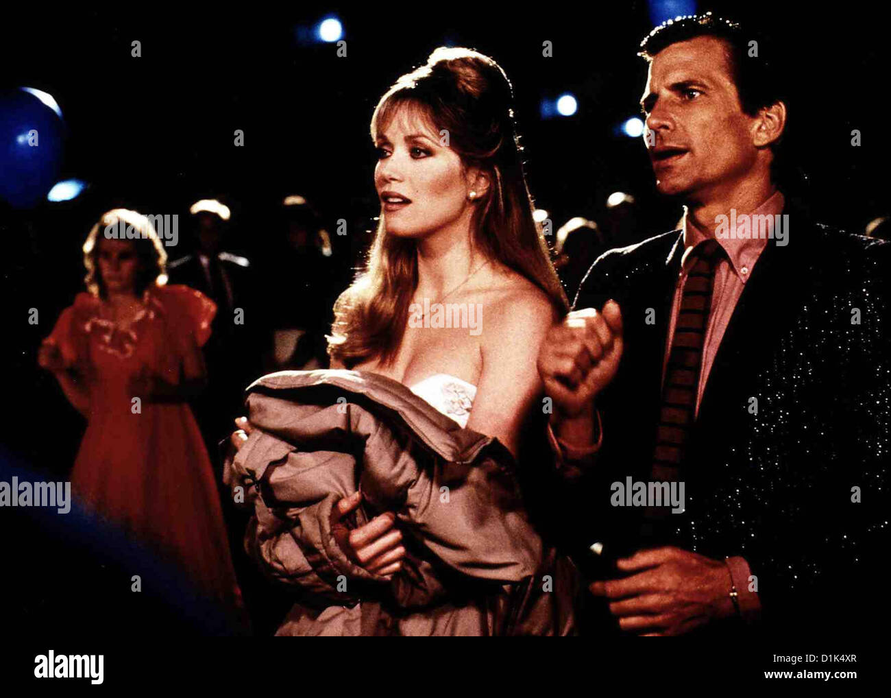 Verschwitzte Körper Body Slam Tanya Roberts, Dirk Benedict Dirk Benedict (Harry) hat den Einfall, seine Musiker zusammen mit Banque D'Images