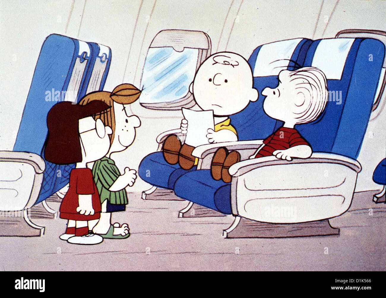 Gute Reise, Charlie Brown Bon Voyage, Charlie Brown Marcie, Peppermint Patty, Charlie Brown, Linus Charlie Brown und seine Banque D'Images