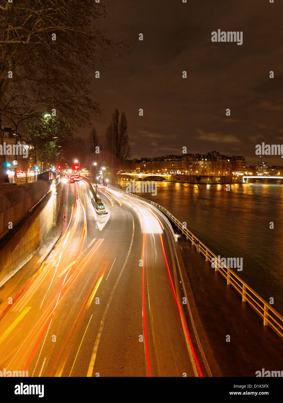 Paris la nuit Banque D'Images