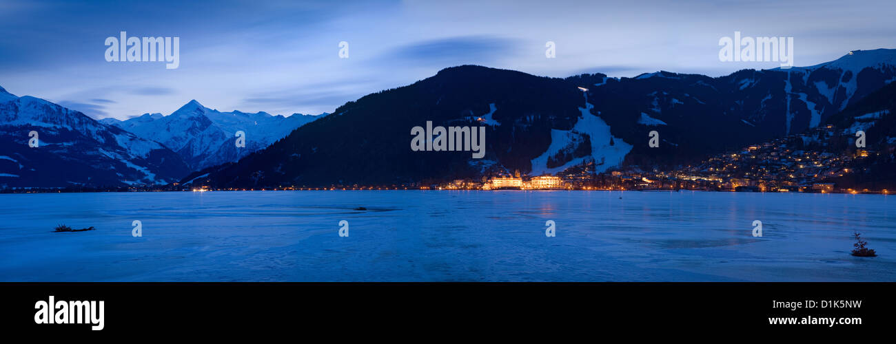 Kaprun. Zell am See. Zeller See. Alpes. L'Autriche. Panorama. Banque D'Images