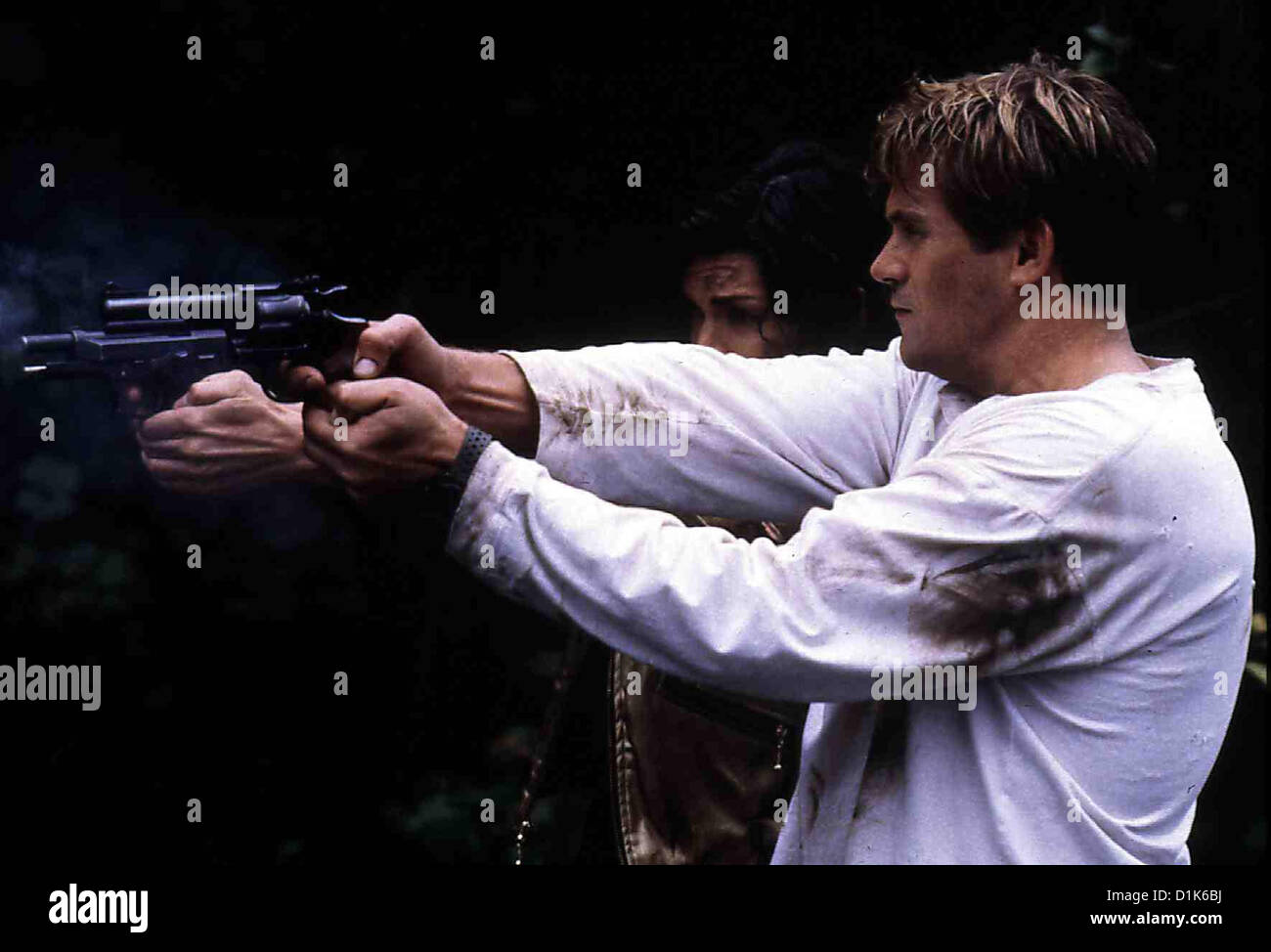 Outgun Kopfgeldjaeger - Chasseurs de primes Lisa Howard, Michael Dudikoff Sie muessen einiges einstecken, um ihre Belohnung zu Banque D'Images