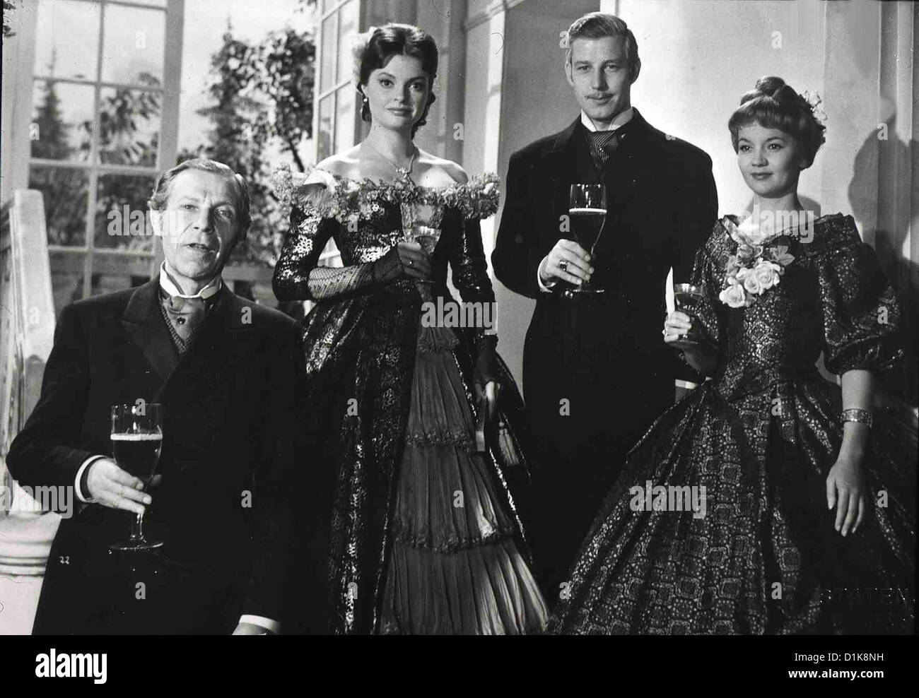 Die Buddenbrooks Buddenbrooks, Die Konsul Buddenbrook (Werner Hinz), Gerda (Nadja Tiller), Thomas (Hansjörg Felmy), Tony Banque D'Images