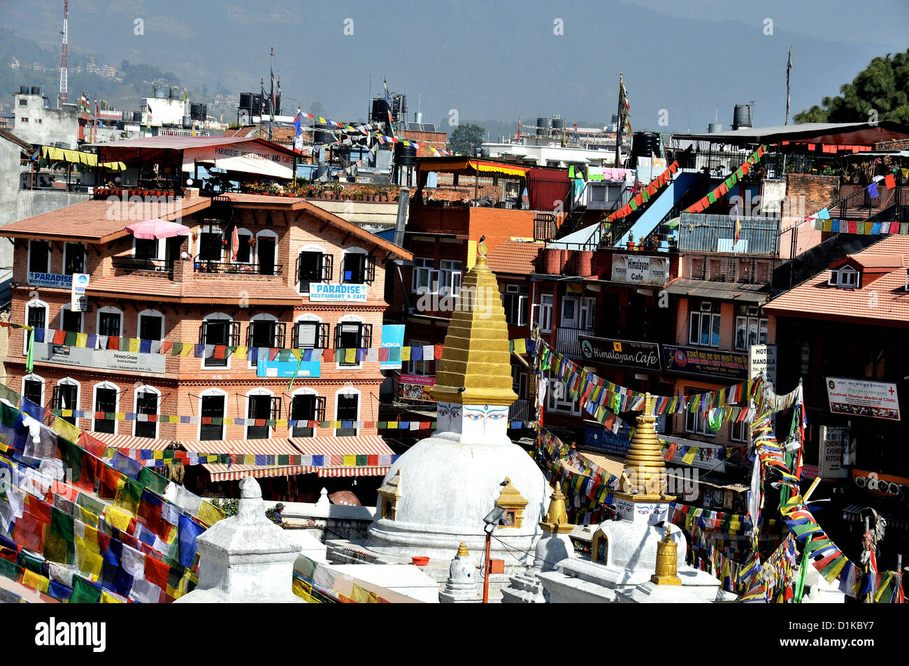 Stupa Bodhnath Népal Banque D'Images