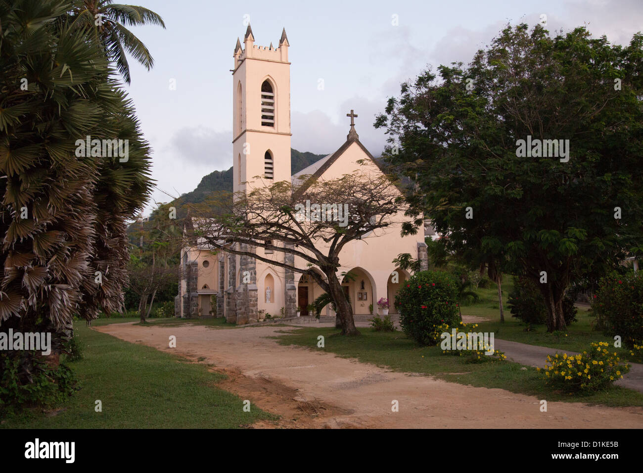 Saint Roch Église Catholique Romaine, Belle Ombre, Mahe, Seychelles Banque D'Images