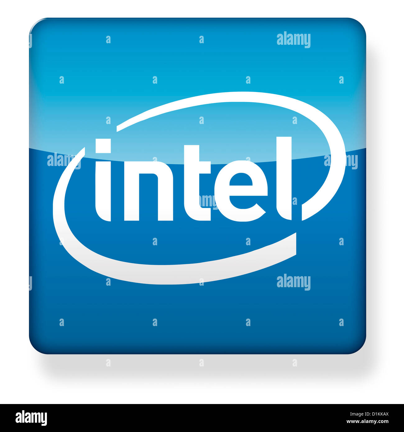 Logo Intel comme une icône de l'application Banque D'Images