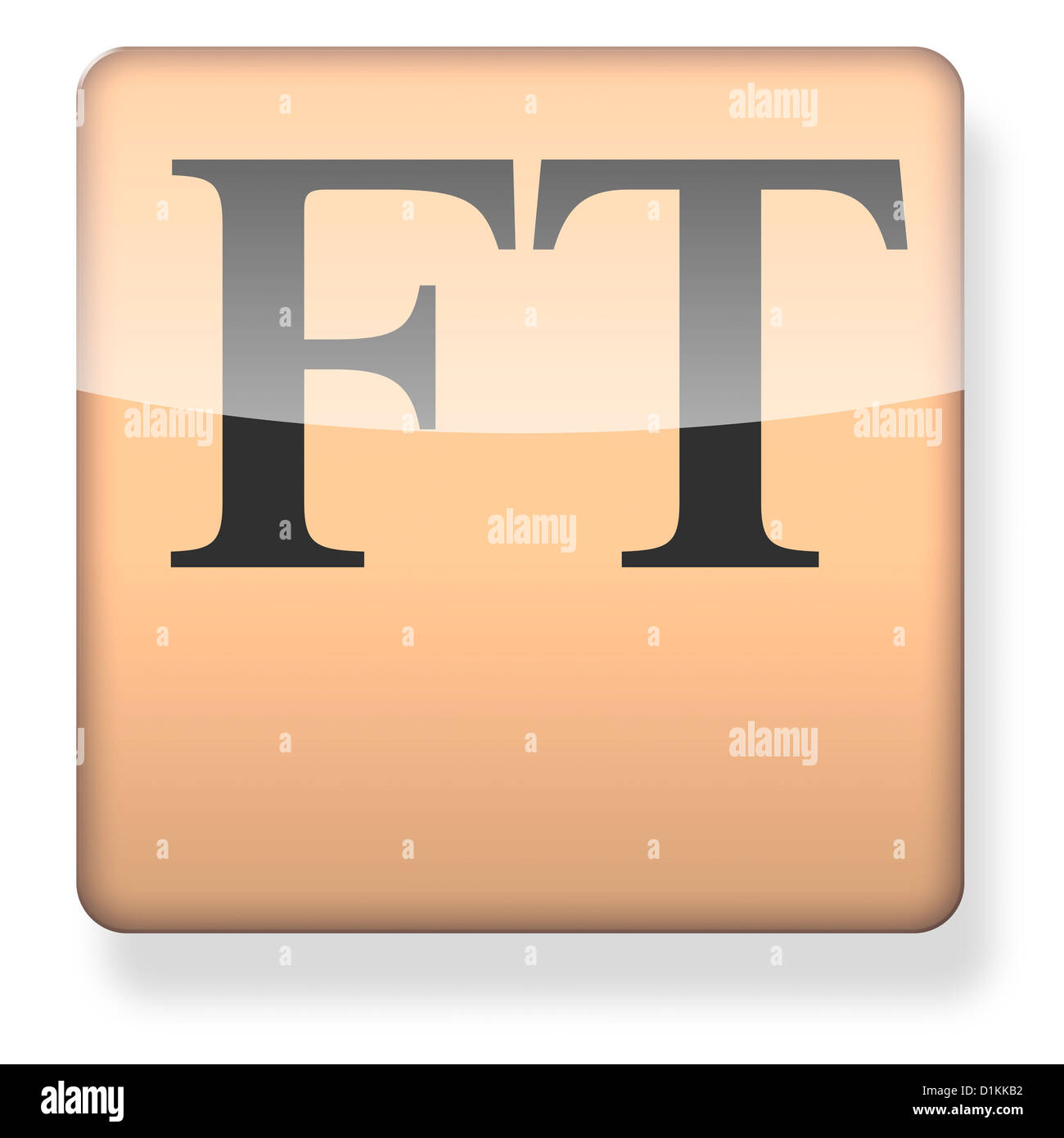 Logo Financial Times comme une icône de l'application Banque D'Images
