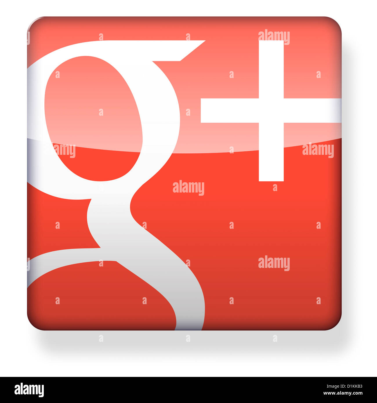 Logo Google + comme une icône de l'application Banque D'Images