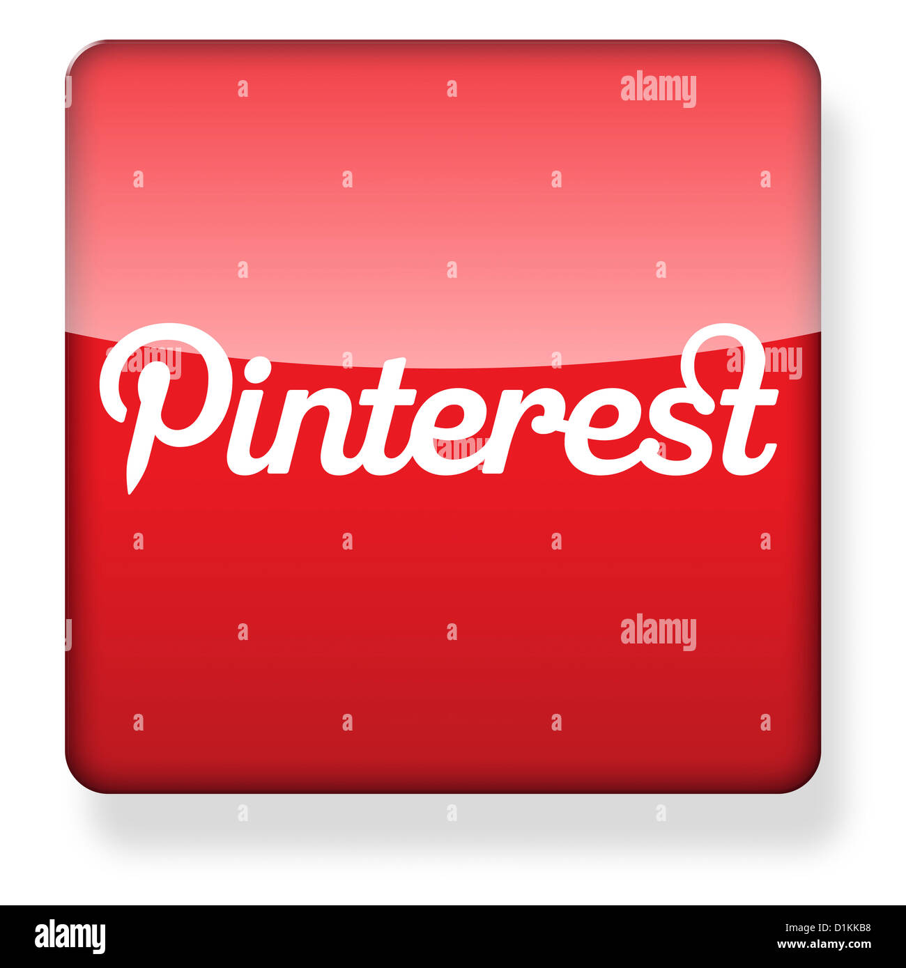 Logo Pinterest comme une icône de l'application Banque D'Images