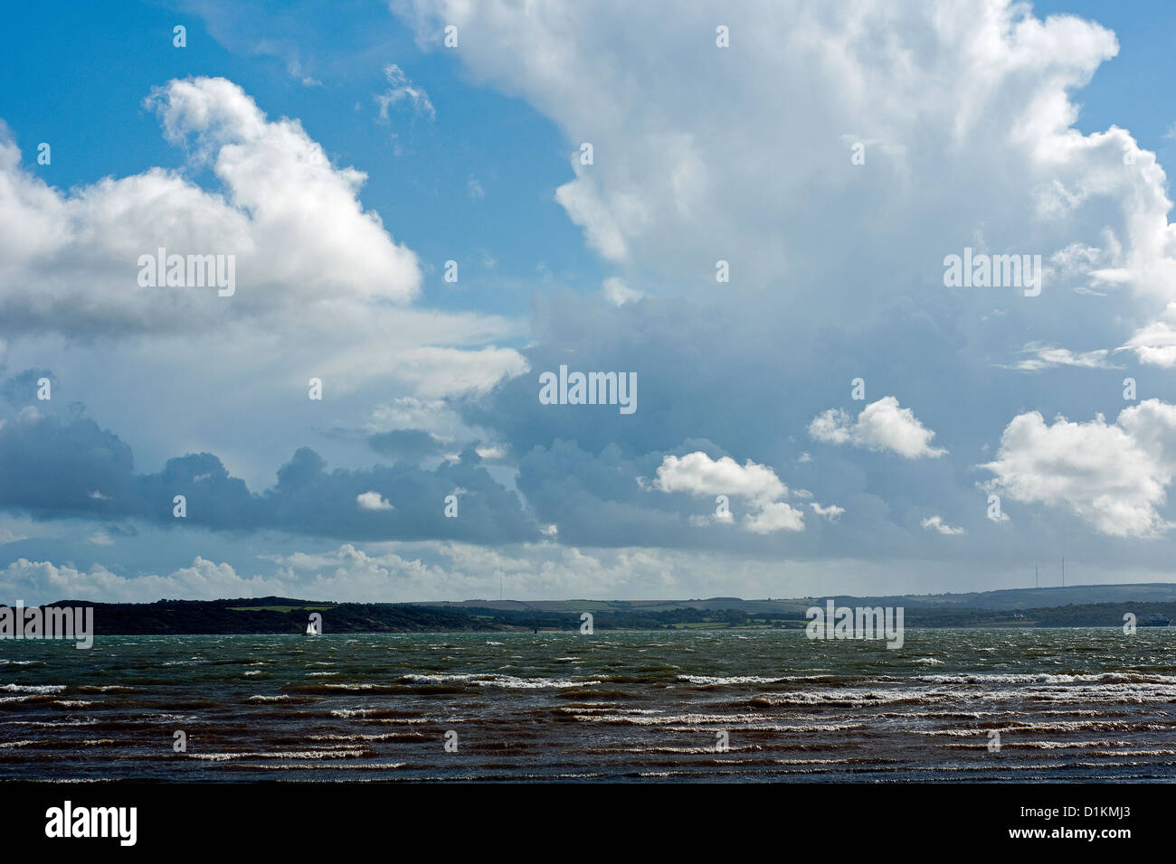 Cumulonimbus Nuage tempête sur l'île de Wight Banque D'Images