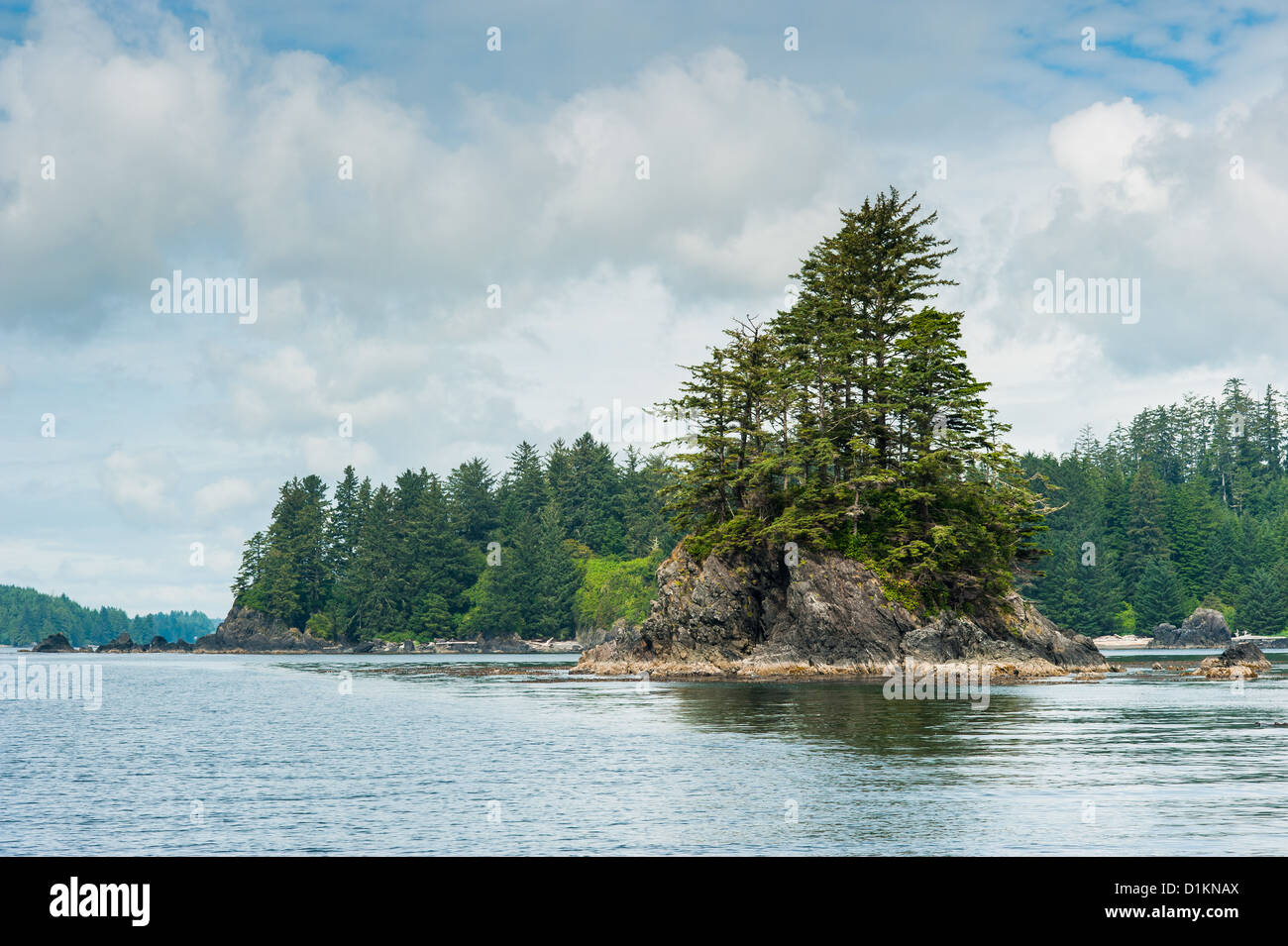 Port avec les petits États insulaires de l'île de Vancouver, Colombie-Britannique, Canada Banque D'Images