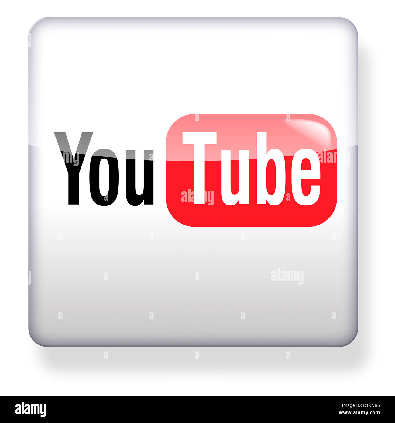 Logo You Tube comme une icône de l'application Banque D'Images